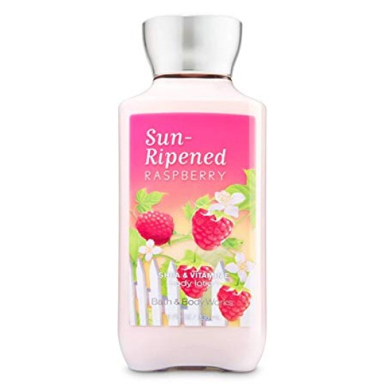 Bath And Body Works Sun-ripened Raspberry Shea And Vitamin E Body Lotion 8 Oz