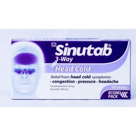Sinutab 3-way 10 Tablets