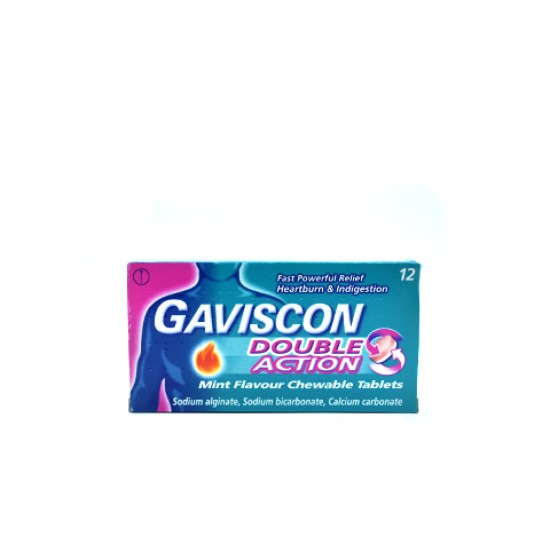 Gaviscon Dual Action Chewable Tabs 12 Pack