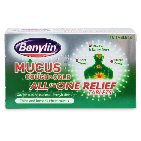 Benylin Mucus Cough & Cold All In 1 16`s
