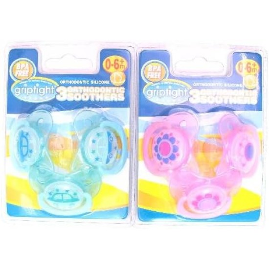 Griptight Orthodontic Soothers 6+ 3p