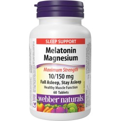 Webber Naturals Melatonin Magnesium 10 mg/150 mg Tablets Webber Naturals Melatonin Magnesium 10 mg/150 mg Tablets