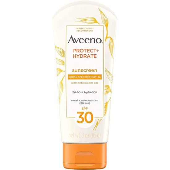 Aveeno Protect & Hydrate Lotion Sunscreen Broad Spectrum Spf 30