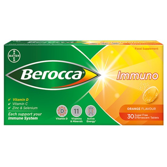Berocca Immuno Orange Effervescent Tablets 15`s