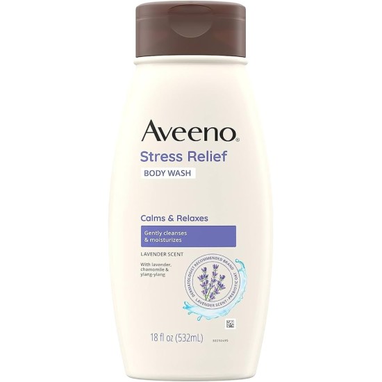 Aveeno Stress Relief Body Wash With Lavender And Chamomile 532ml Aveeno Stress Relief Body Wash With Lavender And Chamomile 532ml
