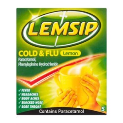 Lemsip Cold N Flu Lemon 5s