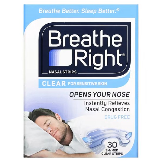 BREATH RIGHT CONGESTION RELIEF NASAL STRIPS ORIGINAL LARGE 30'S