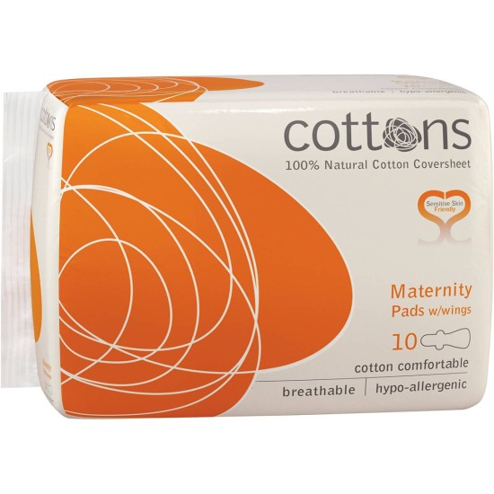 Nat Cotton Maternity Pads 10`s