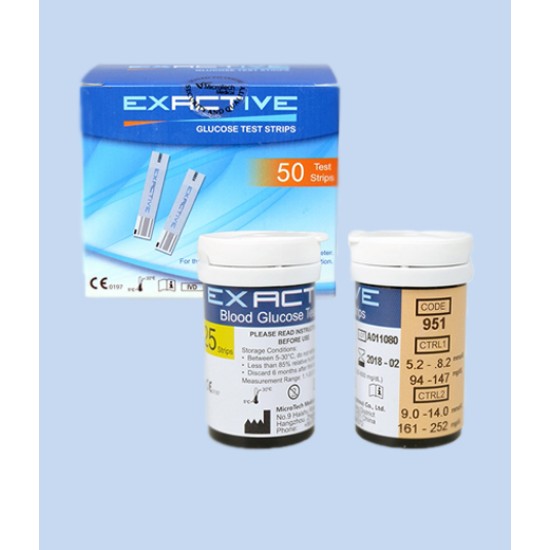 Exactive Vital Test Glucose Strips 50`s