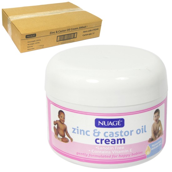 Nuage Nappy Rash Zinc & Castor Oil Cream 200ml