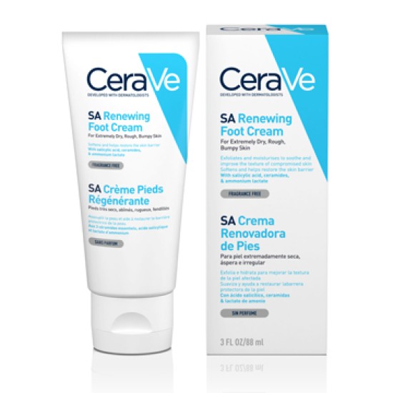 Cerave SA Renewing Foot Cream for Dry, Rough Bumpy Skin 88ml