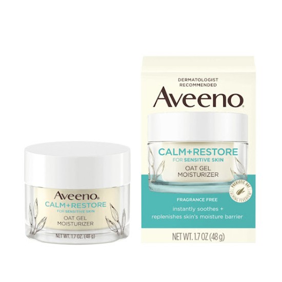 Aveeno Calm & Restore Oat Gel Moisturizer For Sensitive Skin 48g