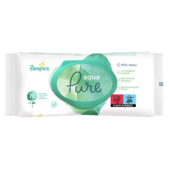 Pampers Aqua Pure Baby Changing Wipes 70 Pack Pampers Aqua Pure Baby Changing Wipes 70 Pack