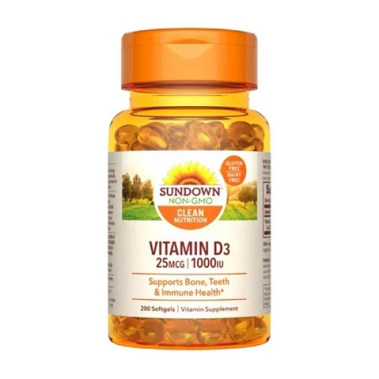 Sundown Naturals Vitamin D3 1000 IU (200 Softgels)