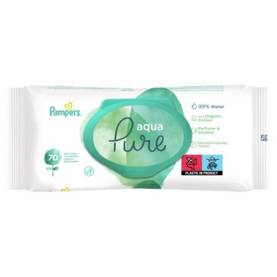 Pampers Aqua Pure Baby Changing Wipes 70 Pack