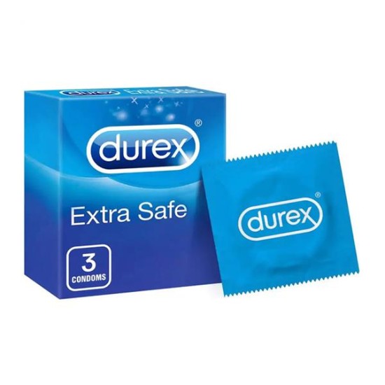 Durex Extra Safe Slightly Thicker Condoms - 3 Pack