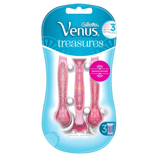 Gillette Venus Treasures Disposable Women's Razors 3's Gillette Venus Treasures Disposable Women's Razors 3's