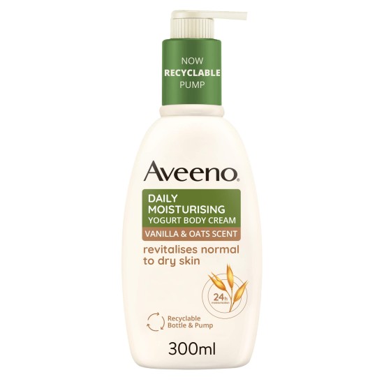 Aveeno Daily Moisturising Yogurt Body Cream Vanilla & Oat 300mls