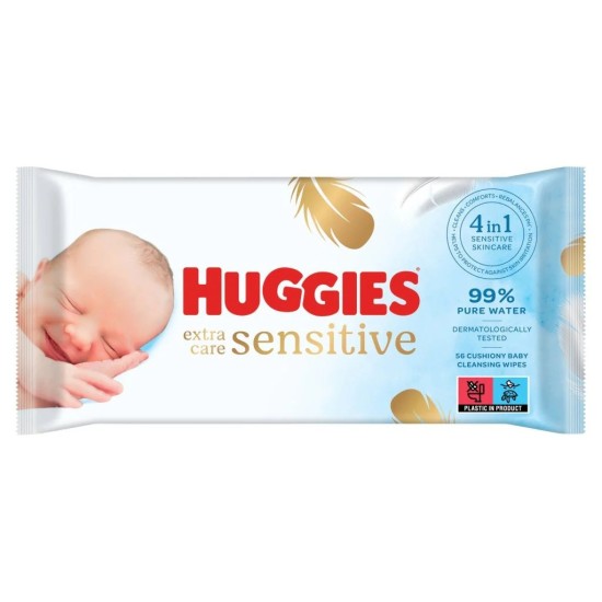 Huggies Pure Extra Care Baby Wipes 56 Pack