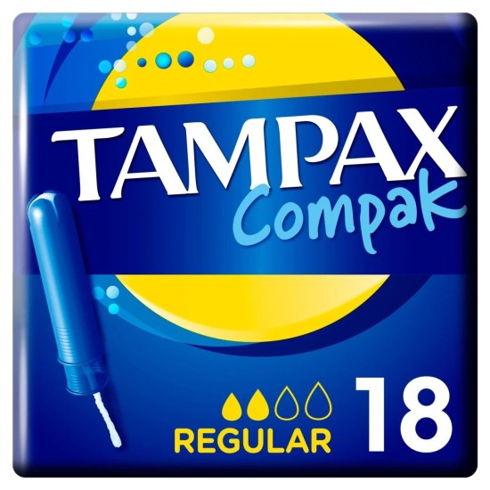 Tampax Compak Regular Applicator 18 Tampons