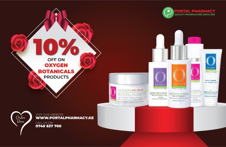 Oxygen Botanicals products at Portal Pharmacy