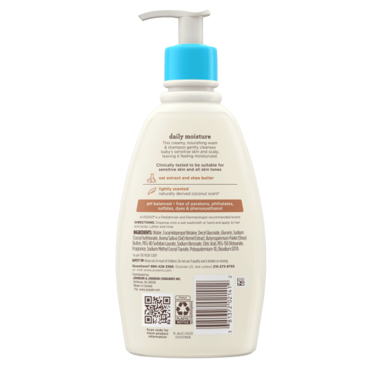 Aveeno Baby Wash And Shampoo 354ml