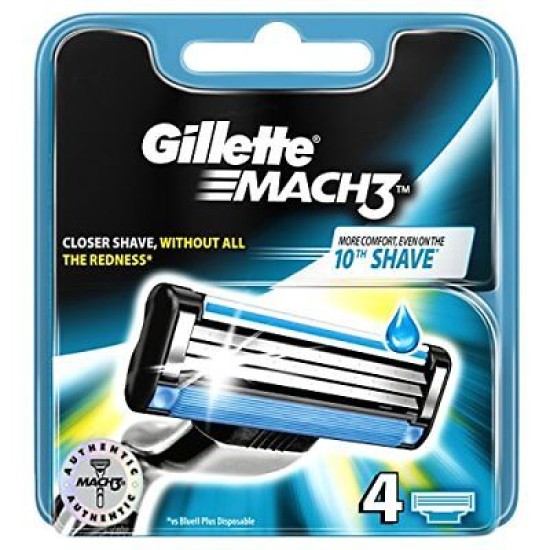 Gillette Mach3 - Four Cartridge Blades Gillette Mach3 - Four Cartridge Blades