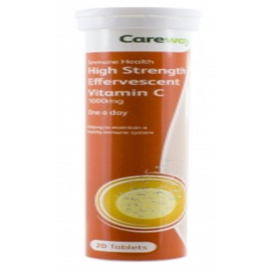 Careway High Strength Vitamin C 1000mg Effervescent Tablets, 20 Tablets