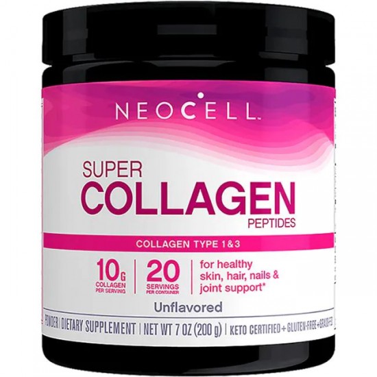 NeoCell Super Collagen Unflavored Powder Peptides Type 1 & 3 -5.3 OZ