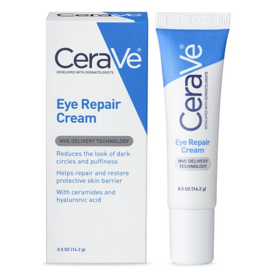 Cerave Eye Repair Cream For Dark Circles And Puffiness 0.5 Oz