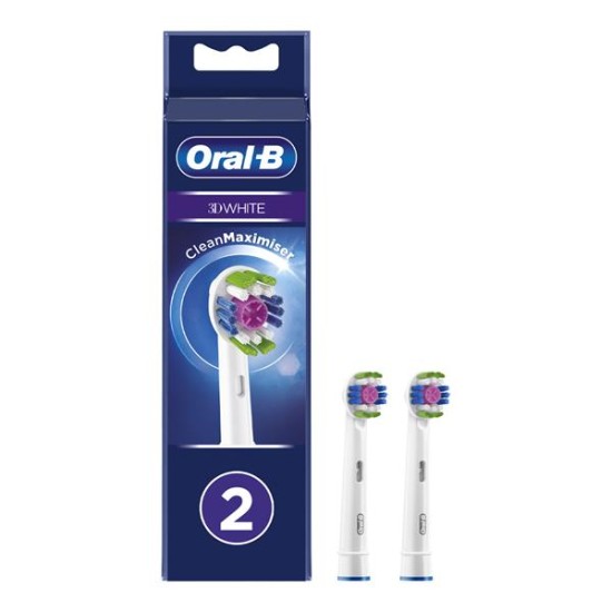 Oral B 3D White Replacement Toothbrush Head - Pack of 2