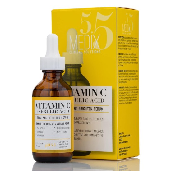 Medix 55 Vitamin C Ferulic Acid Serum with Glycolic Acid & Hyaluronic Acid