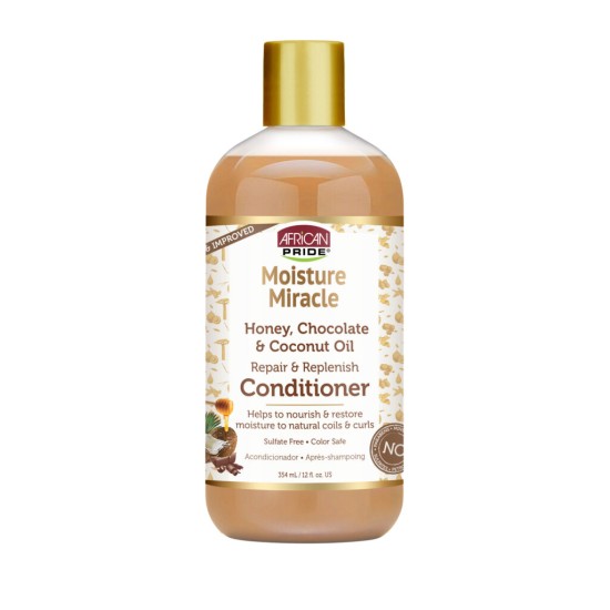 African Pride Moisture Miracle Honey, Chocolate & Coconut Oil Conditioner 12oz