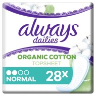 Always Dailies 100% Organic Cotton Pantiliners x28 
