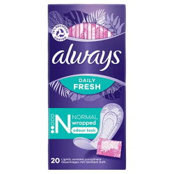 Always Daily Fresh Odour Lock Normal Wrapped Pantyliners 20 Pieces