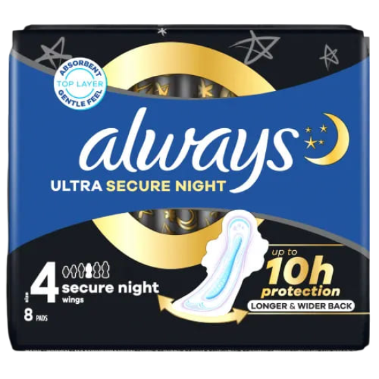 Always Ultra Night Pads with Wings 8 Pads