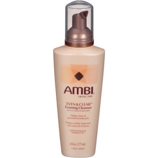 Ambi Even And Clear Foaming Facial Cleanser 6 Oz 