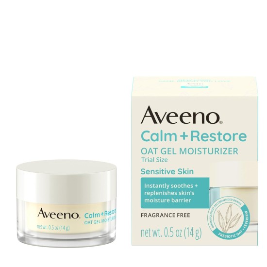 Aveeno Calm + Restore Oat Gel Facial Moisturizer for Sensitive Skin 14g