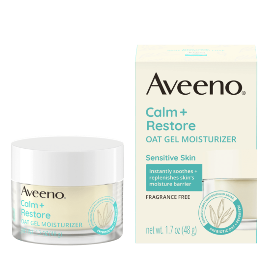 Aveeno Calm + Restore Oat Gel Moisturizer For Sensitive Skin 48g