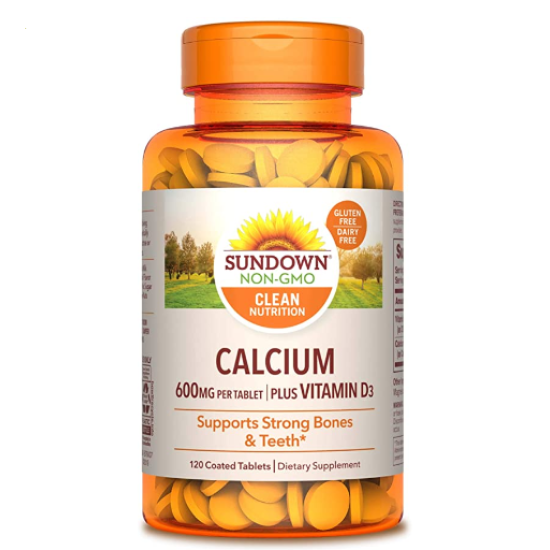 Sundown Naturals Calcium 600mg Plus Vitamin D3 120 Tablets