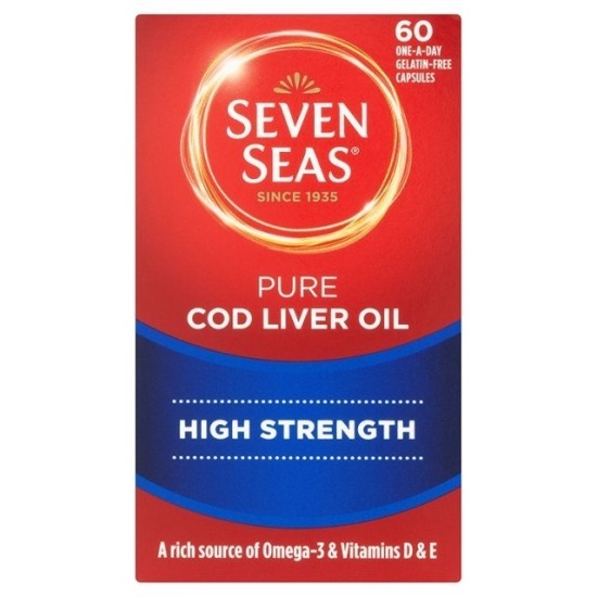 Seven Seas Pure Cod Liver Oil High Strength 60 Capsules