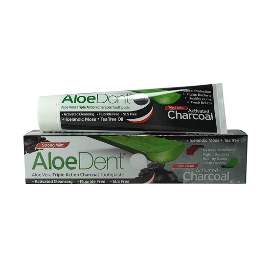 Aloedent Triple Action Activated Charcoal Toothpaste 100ml