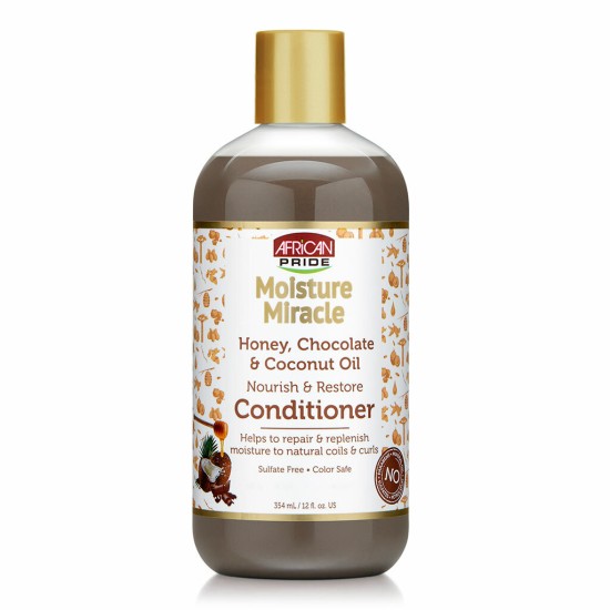 African Pride Moisture Miracle Honey Chocolate And Coconut Oil Nourish And Restore Conditioner 12 Oz
