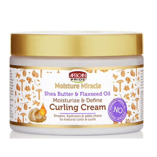 African Pride Moisture Miracle Shea Butter And Flaxseed Oil Curling Cream 340g