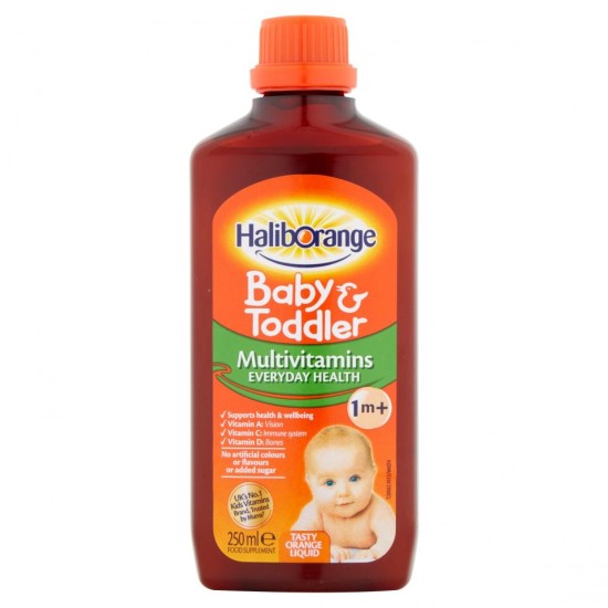 Haliborange Baby And Toddler Multivitamin Orange Flavour Liquid, 250ml