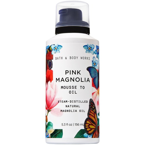 Bath And Body Works Pink Magnolia Mousse To Oil 5.3 Oz