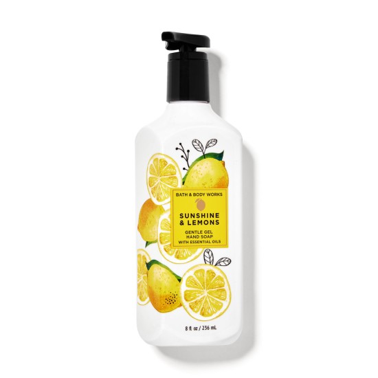 Bath And Body Works Sunshine And Lemon Gentle Gel Handsoap With Essential Oils 8 Oz
