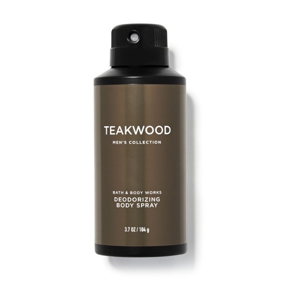 Bath And Body Works Teakwood Men's Collection Deodorizing Body Spray 3.7 Oz