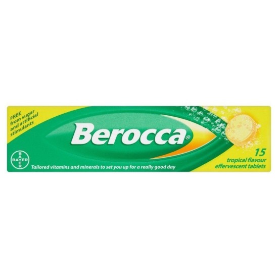 Berocca Tropical Flavour Effervescent 15 Tablets