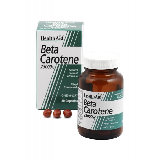 Health Aid  Beta Carotene Natural 15mg 30 Capsules
